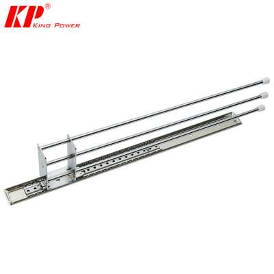 1039-F03 High quality guanghzou drawer part zinc plating ball bearing telescopic towel rack slide